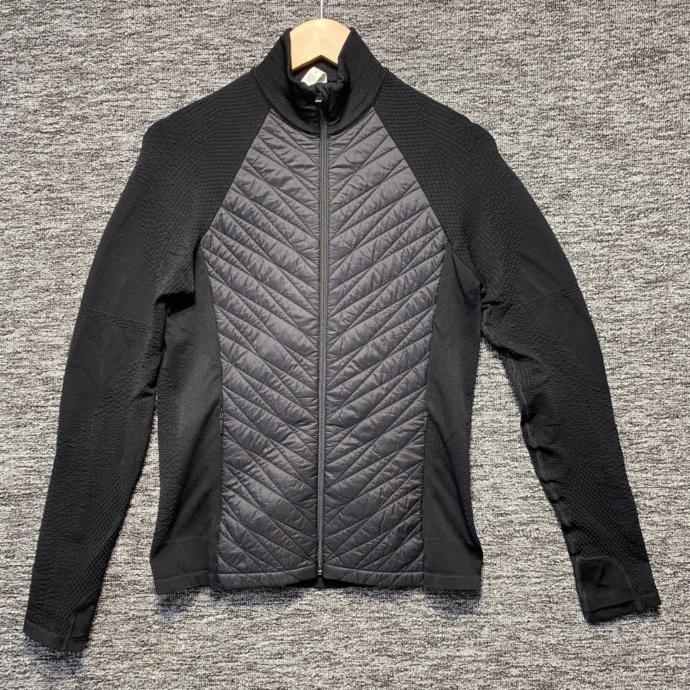Athleta Flurry Force Insulated Primaloft Jacket II Mens M Black Quilted Full Zip